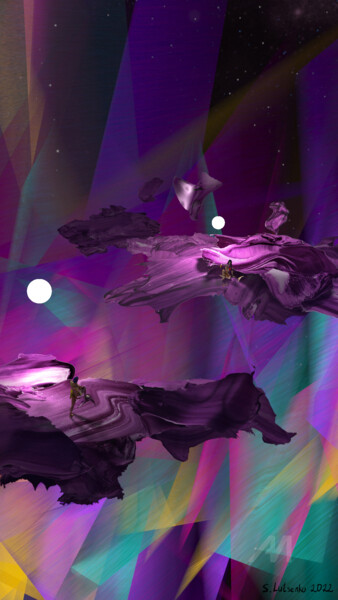 "Science Fiction" başlıklı Dijital Sanat Sergey Lutsenko tarafından, Orijinal sanat, Dijital Resim Ahşap Sedye çerçevesi üze…