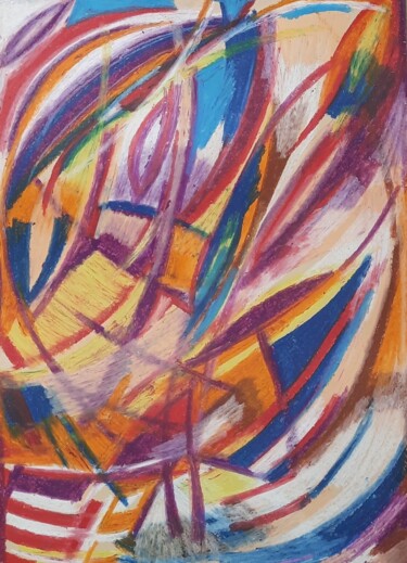 Zeichnungen mit dem Titel "Dancing with yourse…" von Ananda, Original-Kunstwerk, Pastell