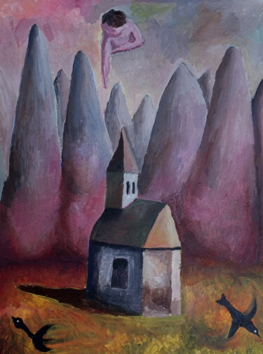 "Con la iglesia hemo…" başlıklı Tablo Miguel Rojas tarafından, Orijinal sanat, Akrilik