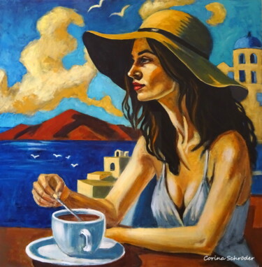 Malarstwo zatytułowany „Holidays” autorstwa Corina Schröder, Oryginalna praca, Akryl Zamontowany na Drewniana rama noszy