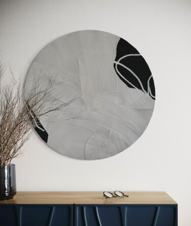 Pintura intitulada "Monochrome Harmony…" por Daria Vergina, Obras de arte originais, Acrílico