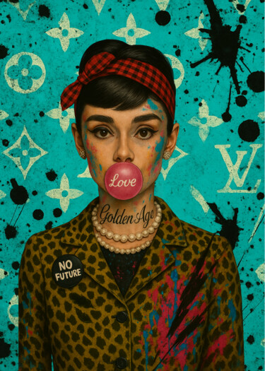 Obrazy i ryciny zatytułowany „muse” autorstwa Daveschloffi, Oryginalna praca, Cyfrowy wydruk Zamontowany na Pleksiglas