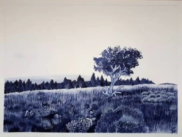 Drawing titled "Balade au Bessat" by Tristan Ligen, Original Artwork, Ink