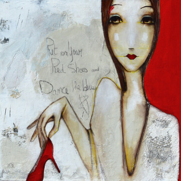 Painting titled "Put on your red sho…" by Armandine Js, Original Artwork, Acrylic