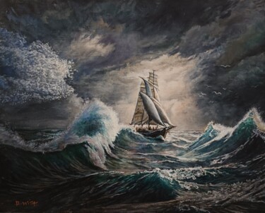 VOILIER PRIS DANS LES VAGUES