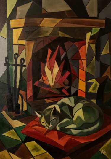 Peinture intitulée "SERENO INVERNO" par Roberto Re, Œuvre d'art originale, Huile Monté sur Panneau de bois