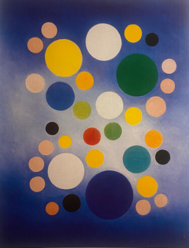 Peinture intitulée "Eclosion en cirque" par Jacques Saint Hilaire, Œuvre d'art originale, Huile