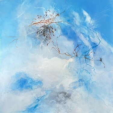 Ζωγραφική με τίτλο "Arborescence V" από Sandrine Belmont, Αυθεντικά έργα τέχνης, Ακρυλικό Τοποθετήθηκε στο Ξύλινο φορείο σκε…