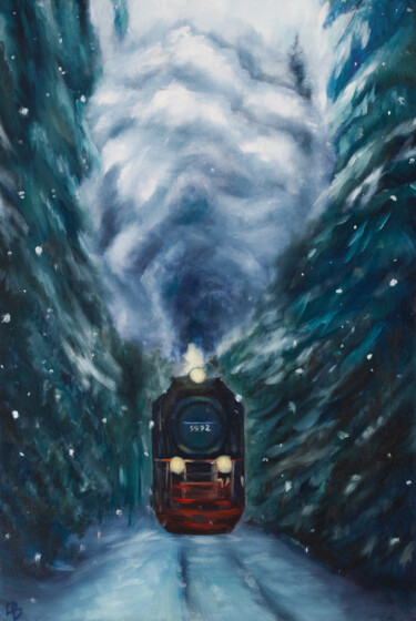 Pintura titulada "Hogwarts" por Daria Budiak, Obra de arte original, Oleo