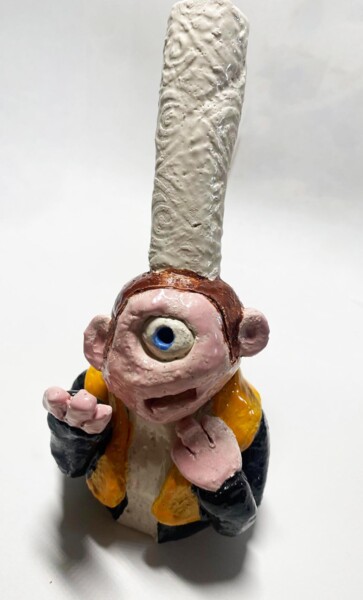 Escultura intitulada "cycloudène 3" por Frob, Obras de arte originais, Cerâmica