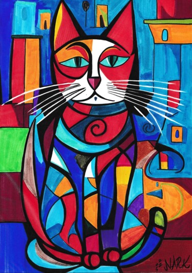 Drawing titled "Colorful independen…" by Nark Aymerich, Original Artwork, Marker