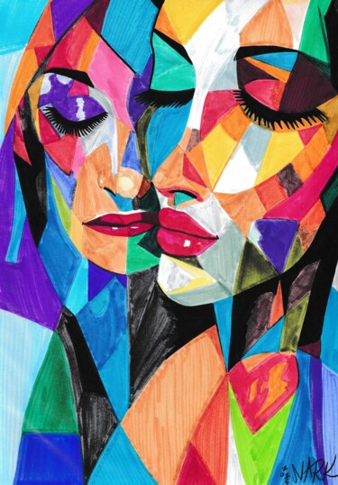 Drawing titled "The feminine side II" by Nark Aymerich, Original Artwork, Marker