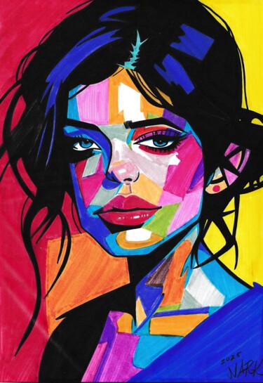 Rysunek zatytułowany „Tranquility in color” autorstwa Nark Aymerich, Oryginalna praca, Marker