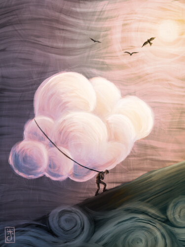 Arts numériques intitulée "Lourd" par Jimmy Mary, Œuvre d'art originale, Peinture numérique