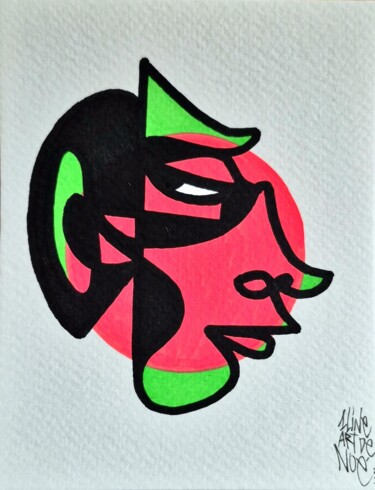 Dessin intitulée "Tony" par Art De Noé, Œuvre d'art originale, Acrylique