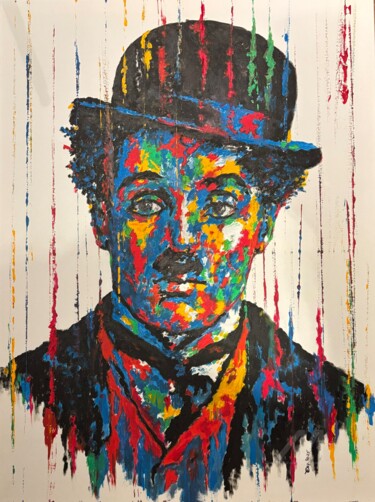 Painting titled "Error 404: System t…" by Eugen Serbanescu, Original Artwork, Acrylic