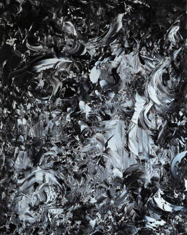 Painting titled "ABSTRACT huile Octo…" by Yann Pelcat, Original Artwork, Oil