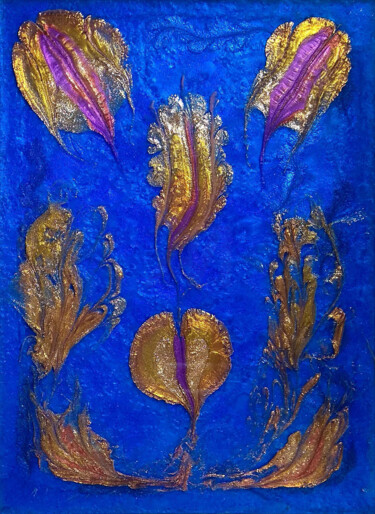 Painting titled "Music of Color. Blu…" by Andrey Berlogov, Original Artwork, Pigments