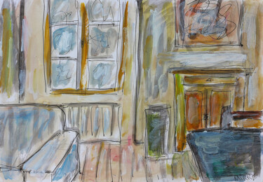 Peinture intitulée "Living room" par Jean Mirre, Œuvre d'art originale, Huile