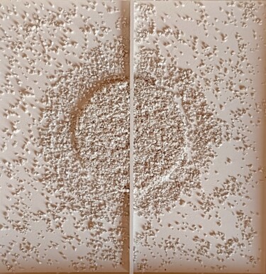 Ζωγραφική με τίτλο "Blanco vs. Blanco -…" από Roland Lindner, Αυθεντικά έργα τέχνης, Ακρυλικό Τοποθετήθηκε στο Ξύλινο πάνελ