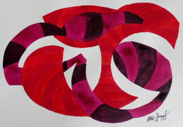 Malerei mit dem Titel "24 / XVII  Rast unt…" von Ulli Heupel, Original-Kunstwerk, Aquarell