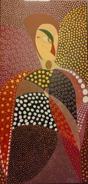 Peinture intitulée "La Droiture" par Maria-Chiara Costes, Œuvre d'art originale, Acrylique Monté sur Châssis en bois