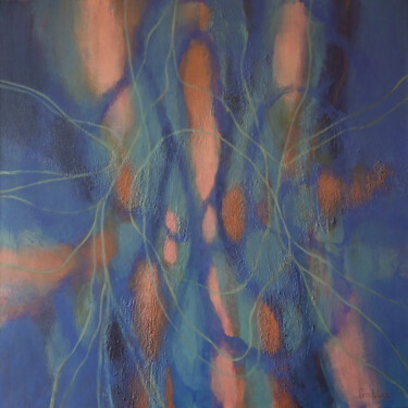 Painting titled "New beginning 1" by Galina Bayda, Original Artwork, Acrylic Mounted on Wood Stretcher frame