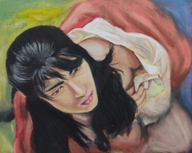 "Youth in Red: A Tex…" başlıklı Resim Елена Поволокина (PovElena) tarafından, Orijinal sanat, Pastel