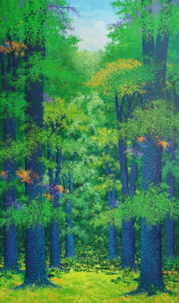 Painting titled "ESPECIAL MOMENTO EN…" by Alvaro Daza, Original Artwork, Acrylic