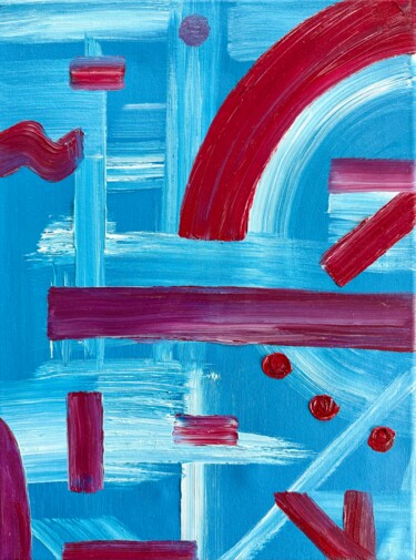 Pintura intitulada "London" por Katy Avery, Obras de arte originais, Óleo Montado em Armação em madeira