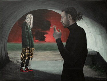 Картина под названием "The Illusion of Saf…" - Nataliya Bagatskaya, Подлинное произведение искусства, Акрил