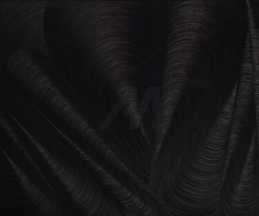 绘画 标题为“Black abstract wave…” 由Lea Richelieu, 原创艺术品, 油