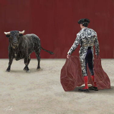 Pintura intitulada "Matador 03" por Arik Tal-Or, Obras de arte originais, Marcador