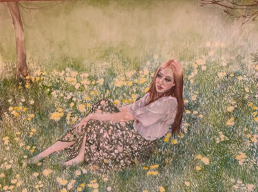 Peinture intitulée "Behind your eyes" par Vivian Narduzzi, Œuvre d'art originale, Aquarelle