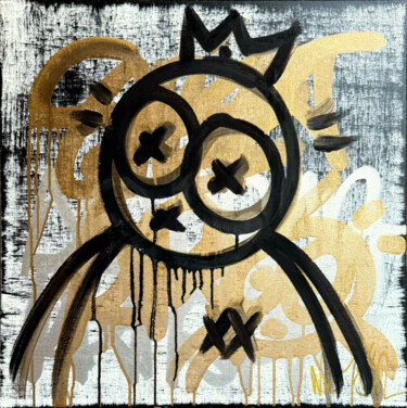 Pintura intitulada "Golden Spleen" por Niamor, Obras de arte originais, Acrílico Montado em Armação em madeira