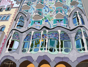Espagne – Barcelone Antoni Gaudi d’après la " Casa Batillo"