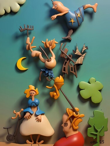 "Sautons les obstacl…" başlıklı Dijital Sanat Otto tarafından, Orijinal sanat, Dijital Resim