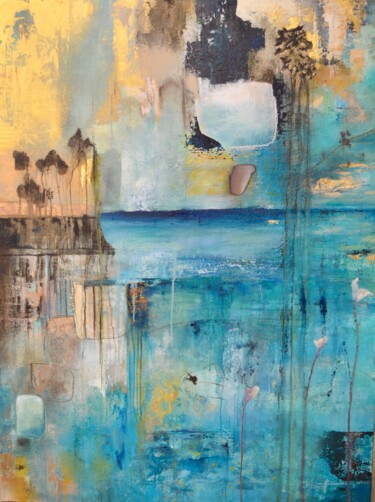 Peinture intitulée "Cocoon" par Julia Nissimoff, Œuvre d'art originale, Acrylique Monté sur Châssis en bois