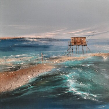 "Carrelet sur l'île…" başlıklı Tablo Jean Michel Favard tarafından, Orijinal sanat, Akrilik