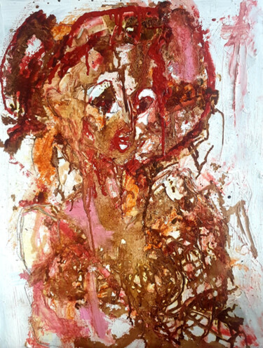 "Femme au chapeau" başlıklı Tablo Jérôme Selosse tarafından, Orijinal sanat, Petrol Ahşap Sedye çerçevesi üzerine monte edil…