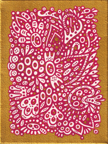 Ζωγραφική με τίτλο "Surreal Pattern n.98" από Veronika Demenko, Αυθεντικά έργα τέχνης, Ακρυλικό