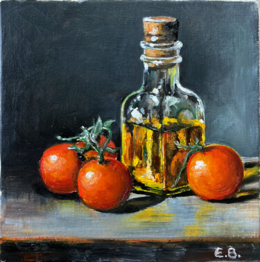 "Treat on the Table" başlıklı Tablo Eva Bazhenova tarafından, Orijinal sanat, Petrol Ahşap Sedye çerçevesi üzerine monte edi…