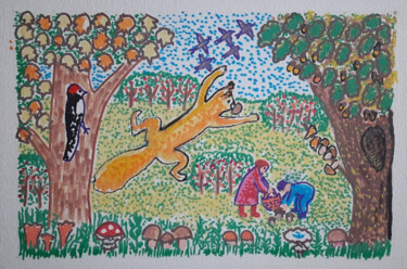 "bright naive style…" başlıklı Tablo Evgenia Rod tarafından, Orijinal sanat, Akrilik