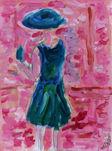 "Shopping Lady" başlıklı Tablo Jean Mirre tarafından, Orijinal sanat, Petrol