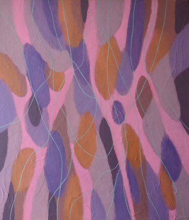 Painting titled "New beginning 4" by Galina Bayda, Original Artwork, Acrylic Mounted on Wood Stretcher frame