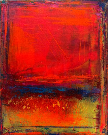 Malerei mit dem Titel "Dance of the Sunset" von Viki Smoliar, Original-Kunstwerk, Acryl Auf Keilrahmen aus Holz montiert