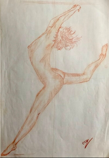 Peinture intitulée "Nu Artistique" par Clo, Œuvre d'art originale, Huile