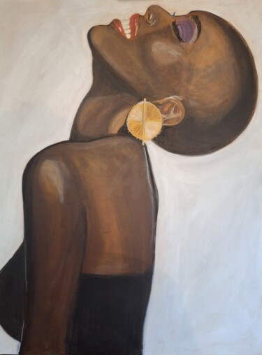 绘画 标题为“Embracing Herself” 由Leonard Le'Doux Jr., 原创艺术品, 丙烯