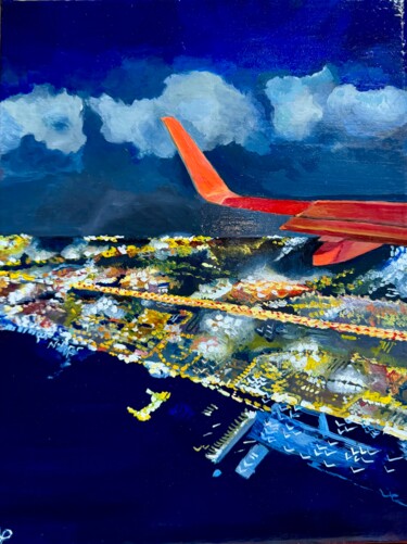 绘画 标题为“Aviato” 由Sophie Duhem (Phi-Artiste-Peintre), 原创艺术品, 油 安装在木质担架架上