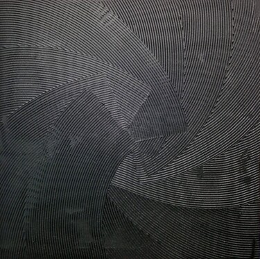 Pintura intitulada "TABLEAU MONOCHROME…" por Sandrine Hartmann, Obras de arte originais, Acrílico Montado em Armação em made…